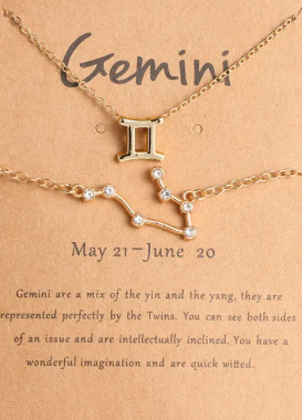 Zodiac Sign Necklace Set – Elegant Astrology Jewelry for Women