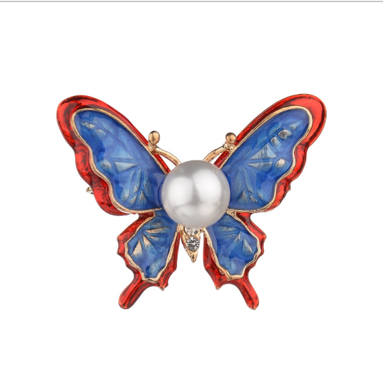 Elegant Butterfly Crystal Brooch