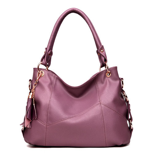 Soft Leather Tassel Shoulder Bag – Elegant Women’s Fashion Handbag
