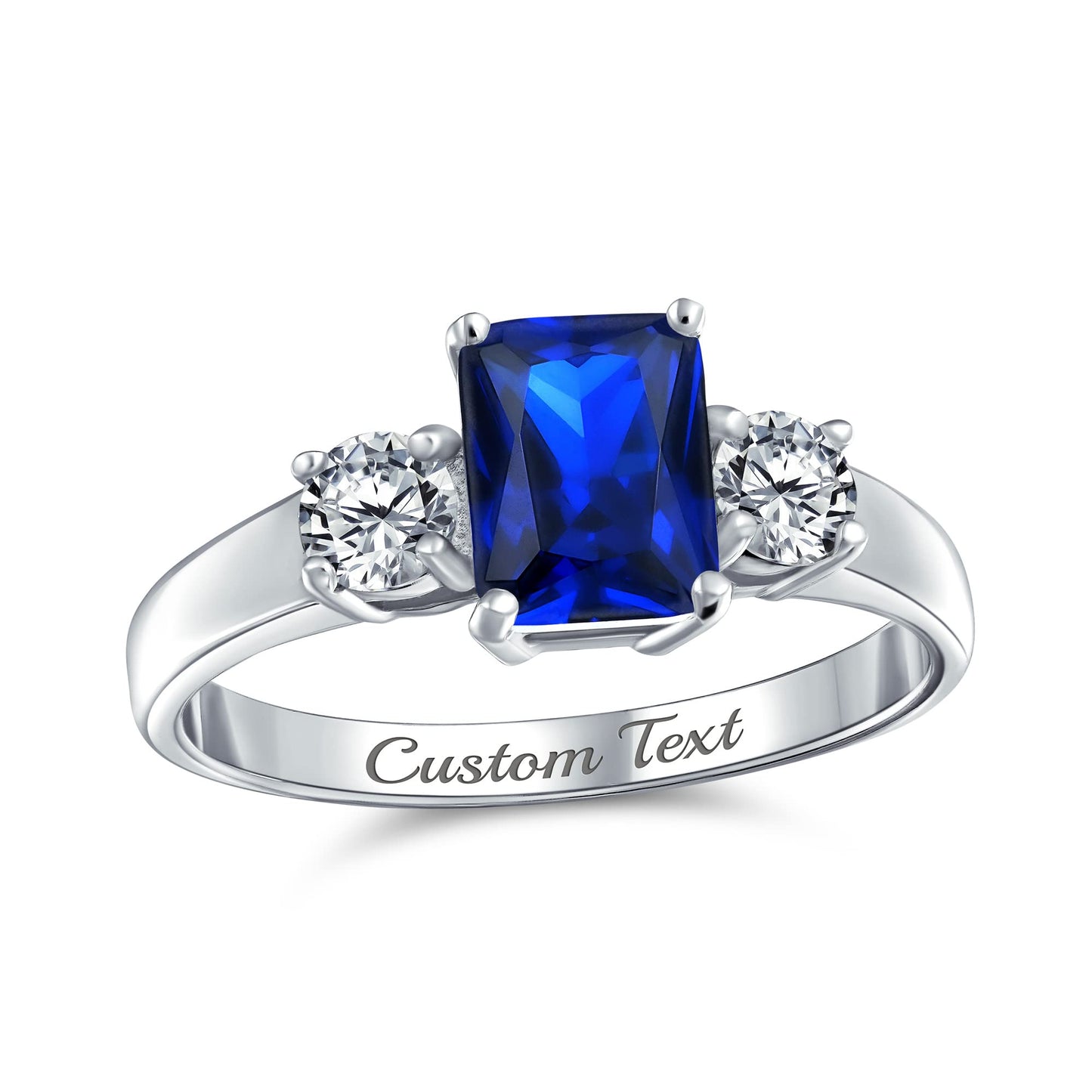 Vintage Emerald Cut Promise Ring – Sterling Silver