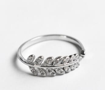Silver Leaf Adjustable Ring