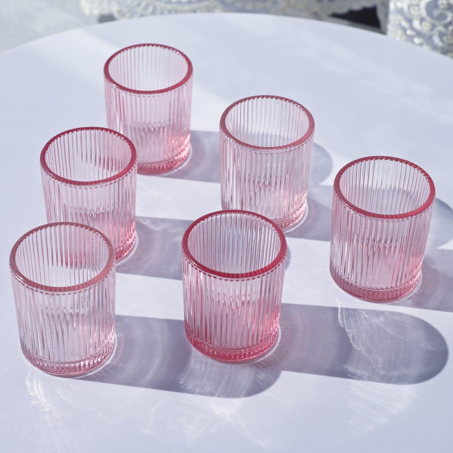 Blush Glow Candle Holders Set