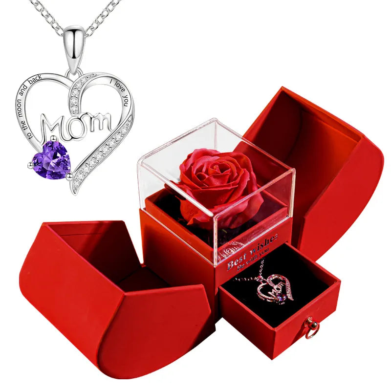 Luxury Rose Necklace Gift Box