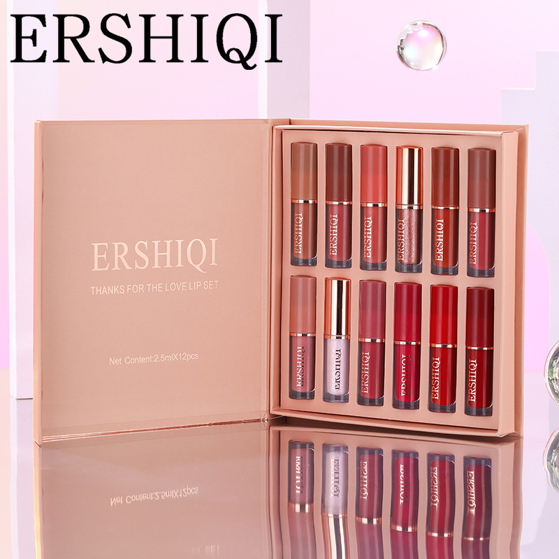 12-Piece Velvet Matte Lipstick Gift Set – Long Lasting Moisturizing Lip Colors