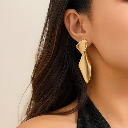 Minimalist Retro Teardrop Statement Earrings