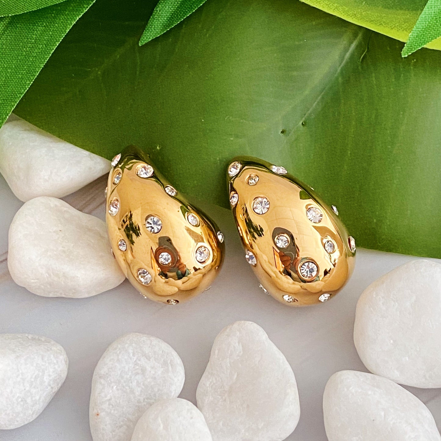 Glam Crystal Teardrop Earrings