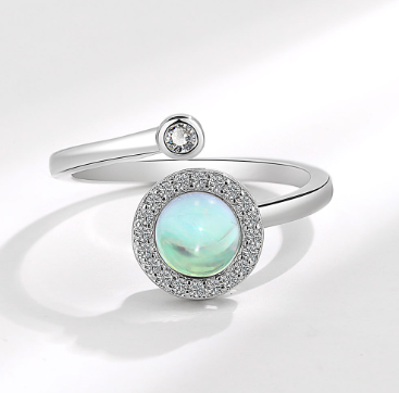 Luxury Opal Adjustable Ring for Women