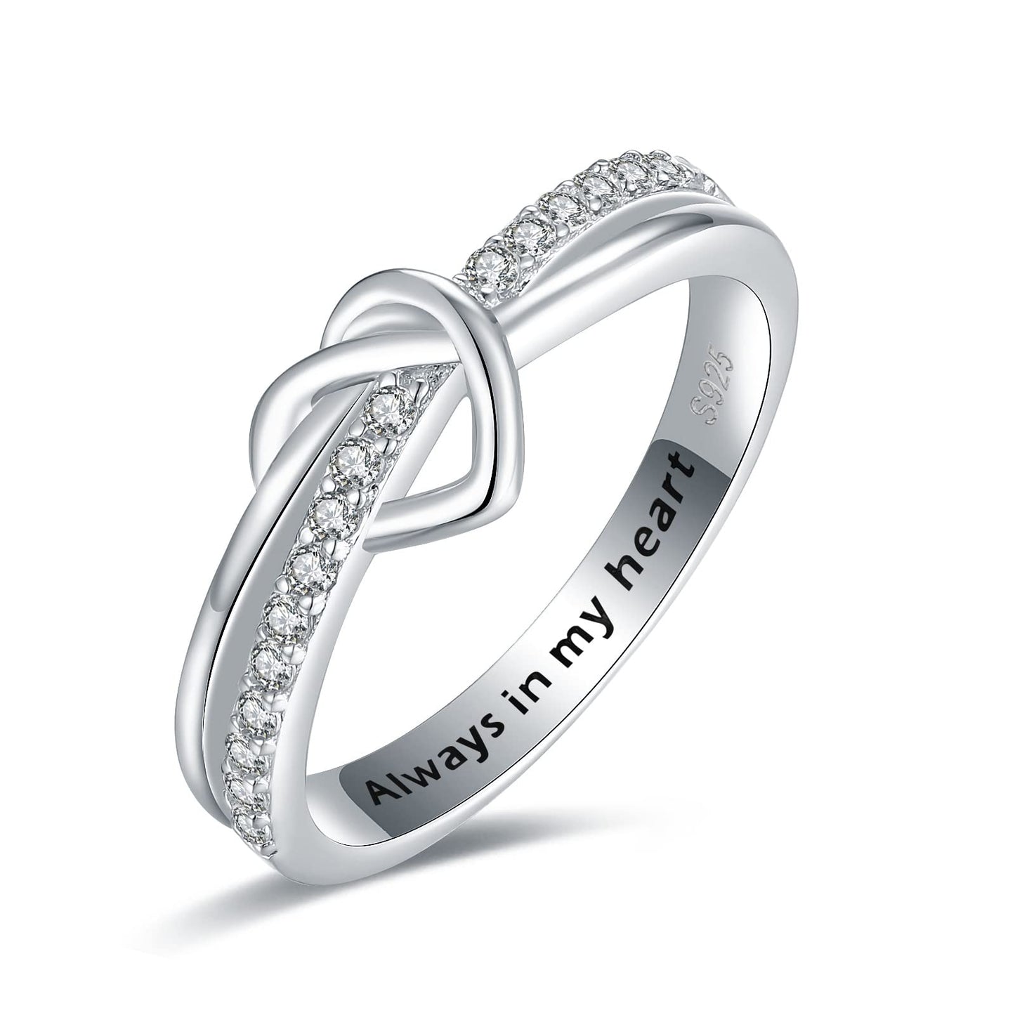 Mother Daughter Love Knot Ring – Sterling Silver