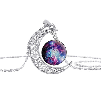 Celestial Moon Gemstone Necklace for Women