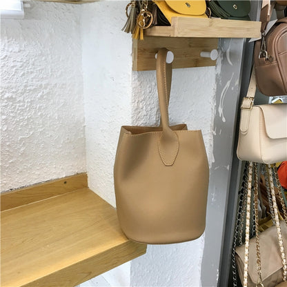 Minimalist Bucket Shoulder Bag for Women – Elegant Everyday Handbag