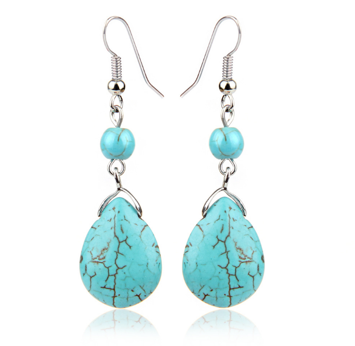 Natural Stone Drop Dangle Earrings