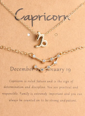 Zodiac Sign Necklace Set – Elegant Astrology Jewelry for Women