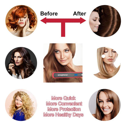 Professional Heated Hair Straightening Brush – Fast Heat Ceramic Hair Styling Comb for Smooth & Frizz-Free Hair