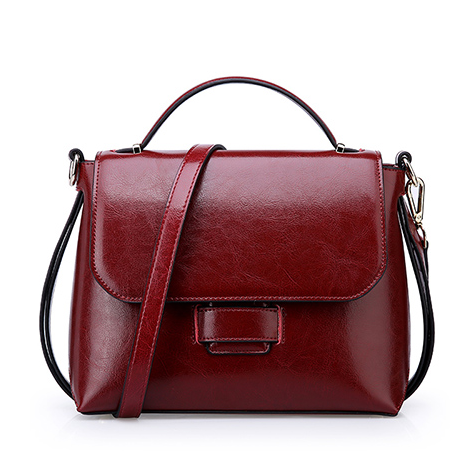 Luxury Leather Crossbody Briefcase Handbag – Elegant Business Style