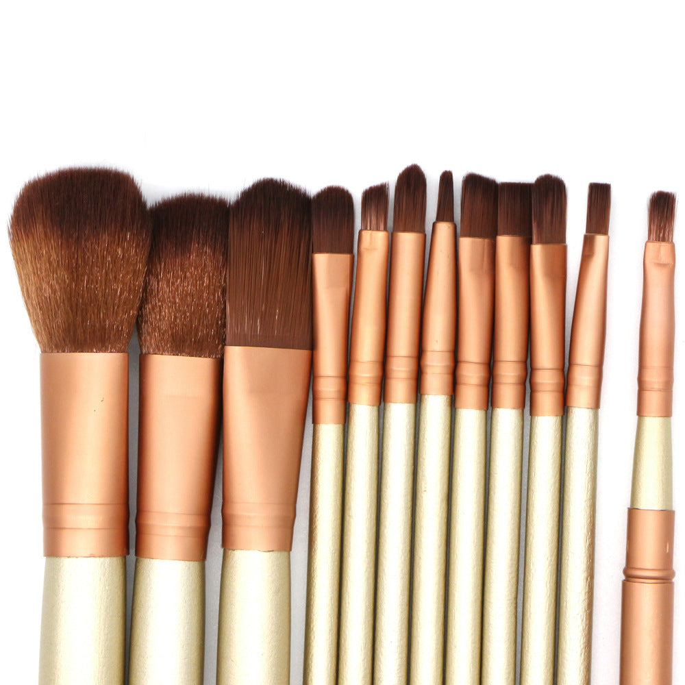 Professional Gold Makeup Brush Kit