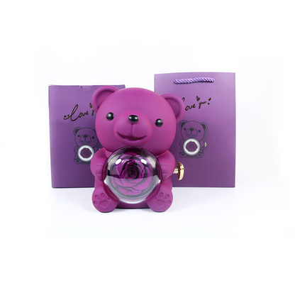 Romantic Rose Bear Gift Jewelry Box