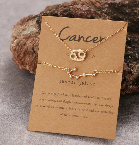Zodiac Sign Necklace Set – Elegant Astrology Jewelry for Women