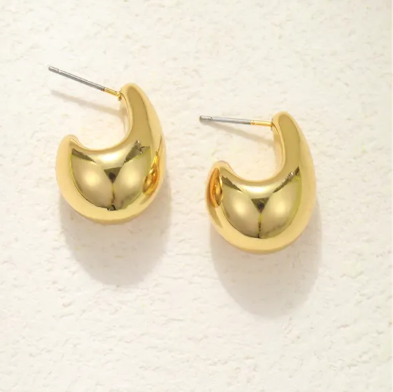 Vintage Chunky Teardrop Earrings
