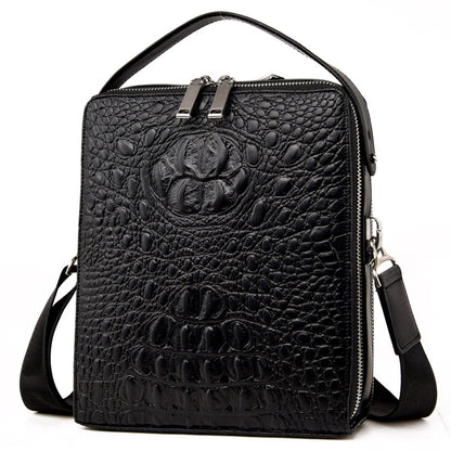 Genuine Leather Crocodile Pattern Handbag