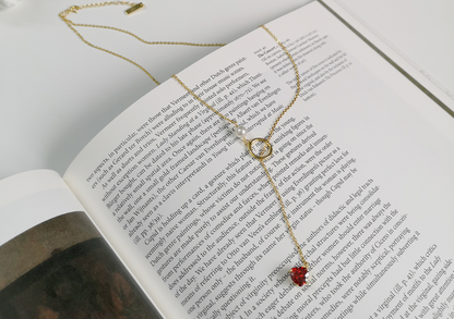 Elegant Heart Pearl Drop Necklace for Women – Gold Chain Choker Pendant