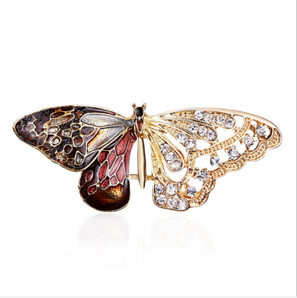 Elegant Butterfly Crystal Brooch