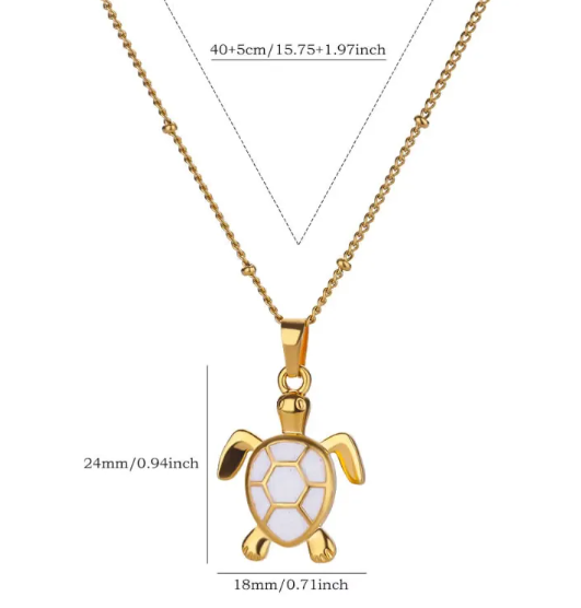 Gold Sea Turtle Necklace