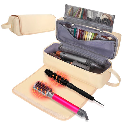 Heat Resistant Hair Tools Travel Bag – Portable Organizer Case for Curling Iron, Straightener & Hair Accessories