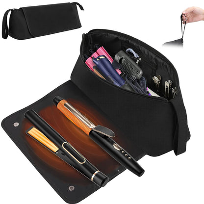 Heat-Resistant Hair Tools Travel Organizer Bag for Curling Iron & Straightener
