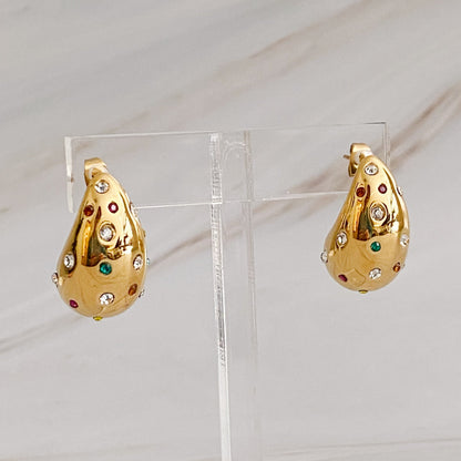 Glam Crystal Teardrop Earrings