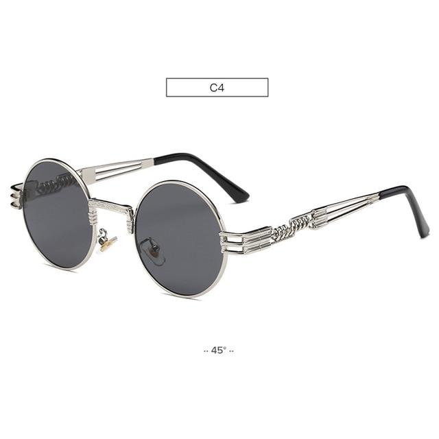 Spring Leg Round Frame Sunglasses