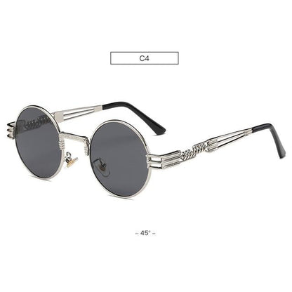 Spring Leg Round Frame Sunglasses