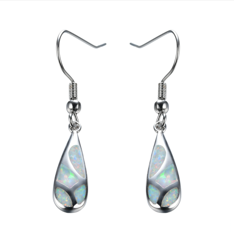 Ocean Opal Teardrop Earrings Set