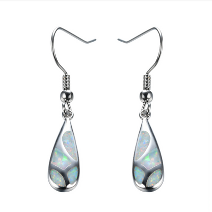 Ocean Opal Teardrop Earrings Set