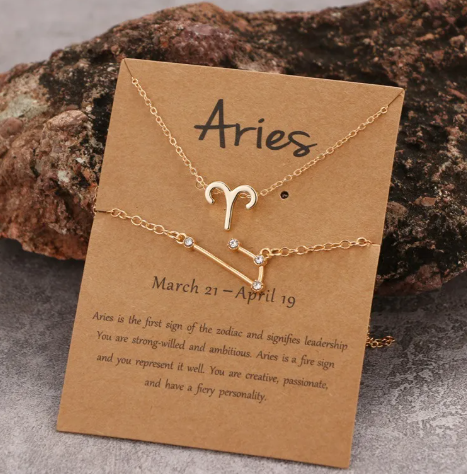 Zodiac Sign Necklace Set – Elegant Astrology Jewelry for Women
