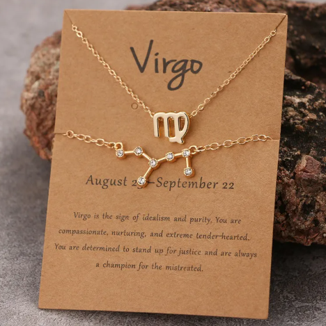 Zodiac Sign Necklace Set – Elegant Astrology Jewelry for Women