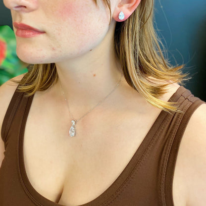 Luxe Sterling Silver Teardrop Stud Earrings
