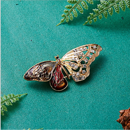 Elegant Butterfly Crystal Brooch