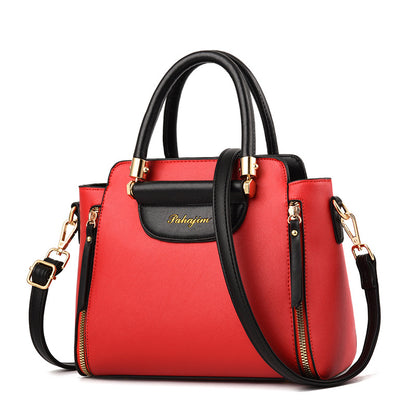 Luxury Color Block One-Shoulder Handbag for Women