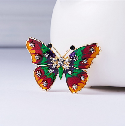 Elegant Butterfly Crystal Brooch