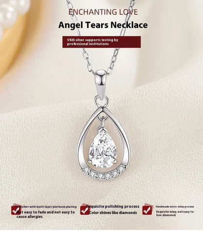 925 Sterling Silver Teardrop Necklace
