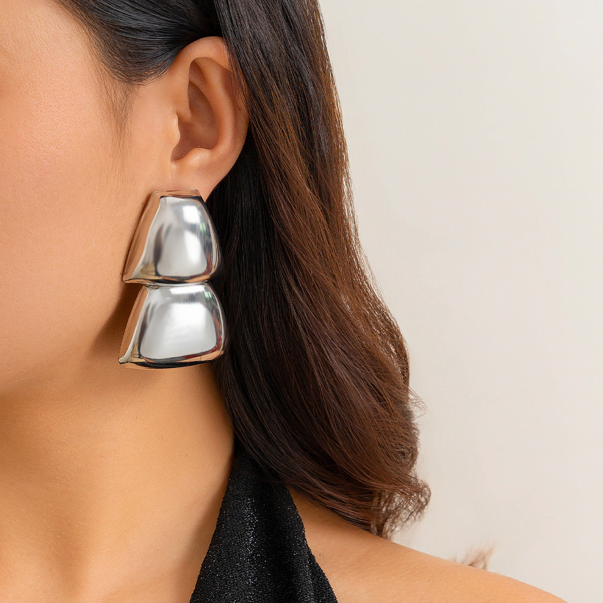 Minimalist Retro Teardrop Statement Earrings