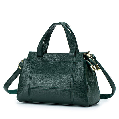 New Genuine Leather Women’s Handbag – Luxury Boston Tote