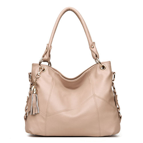 Soft Leather Tassel Shoulder Bag – Elegant Women’s Fashion Handbag