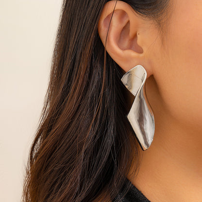 Minimalist Retro Teardrop Statement Earrings