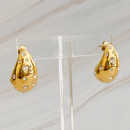 Glam Crystal Teardrop Earrings