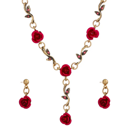 Vintage Rose Jewelry Set