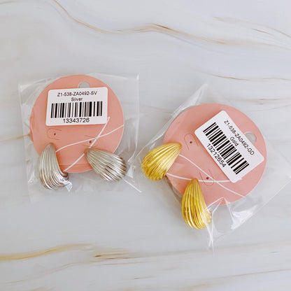 Luxury Cabled Teardrop Stud Earrings
