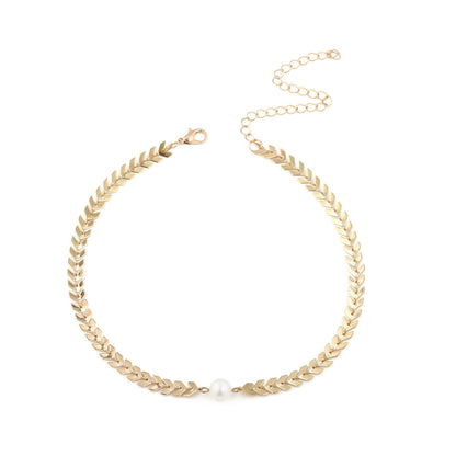 Luxury Fishbone Chain Necklace – Trendy Minimalist Jewelry