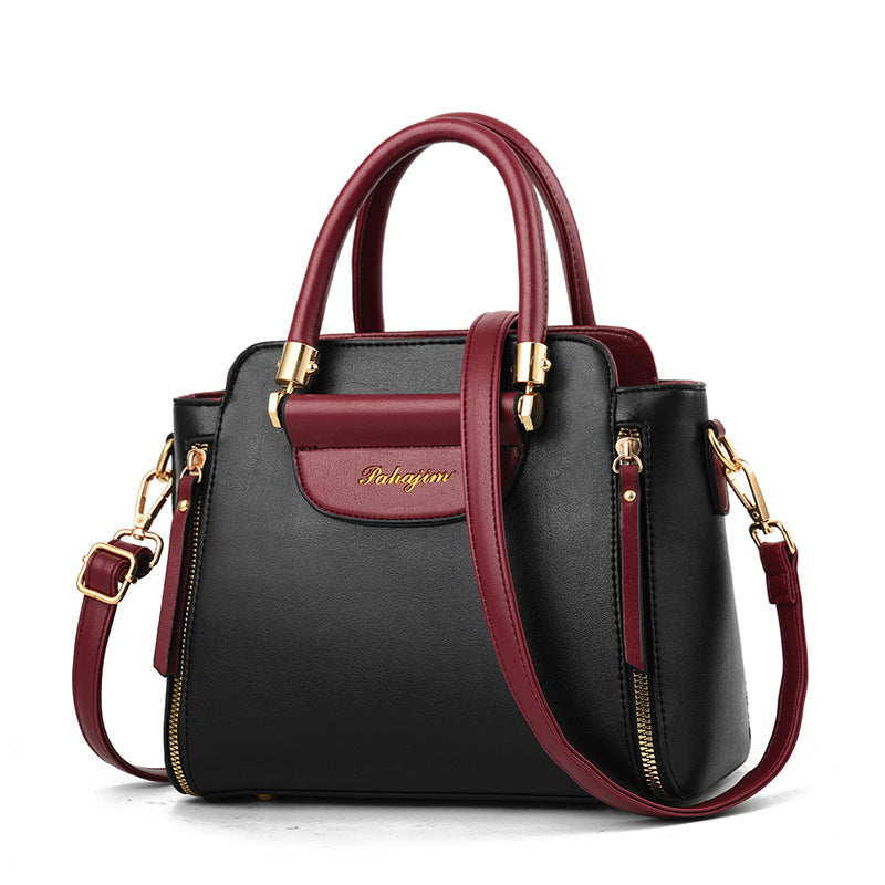 Luxury Color Block One-Shoulder Handbag for Women