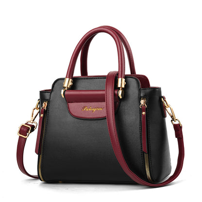 Luxury Color Block One-Shoulder Handbag for Women